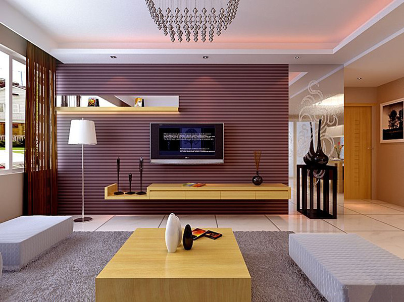 100款現代簡約小戶型客廳電視背景墻裝修效果圖_濰坊樓市新聞-吉屋網
